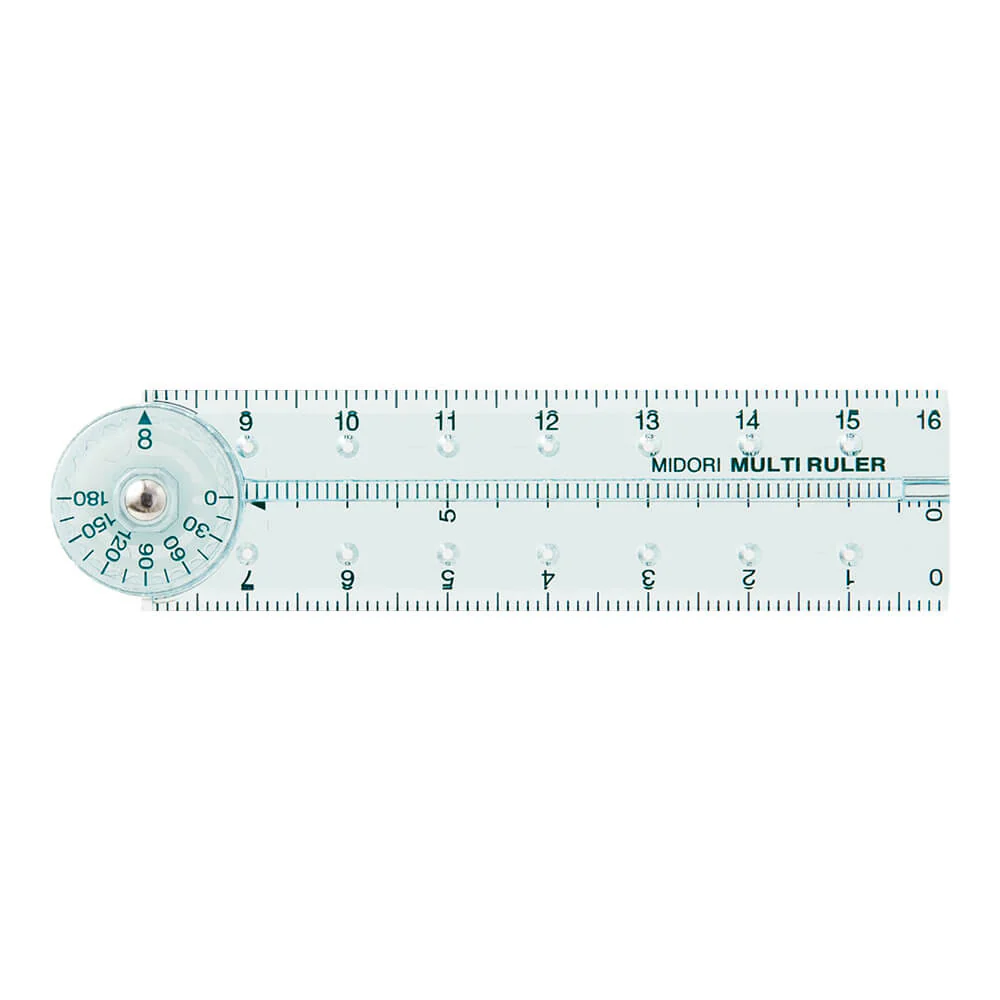 Składana linijka Midori plastikowa 16 cm | Błękitna | A - Image 3