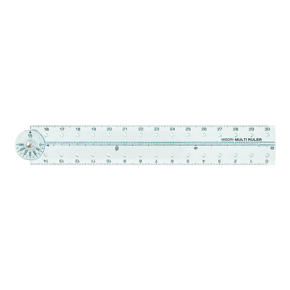 Składana linijka Midori plastikowa 30 cm | Błękitna | A - Image 3