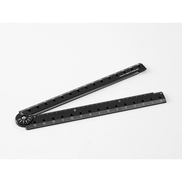 Składana linijka Midori plastikowa 30 cm | Czarna | A - Image 6