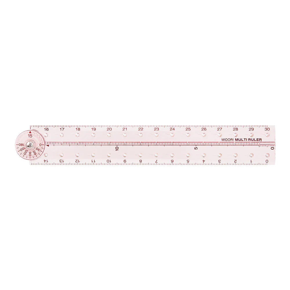 Składana linijka Midori plastikowa 30 cm | Różowa | A - Image 3