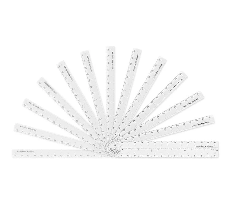 Składana linijka Midori plastikowa 30 cm | Transparentna | A - Image 4
