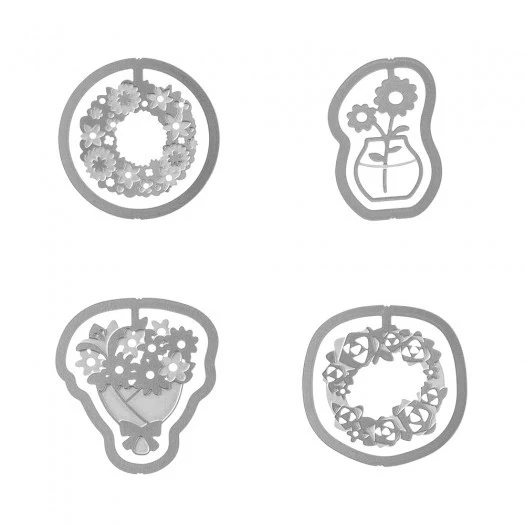 Spinacze do papieru Midori E-Clips | Kwiaty - Image 2