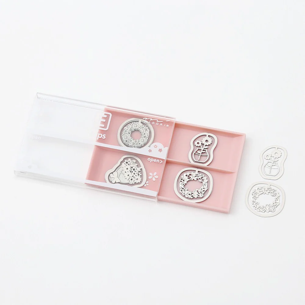 Spinacze do papieru Midori E-Clips | Kwiaty - Image 3