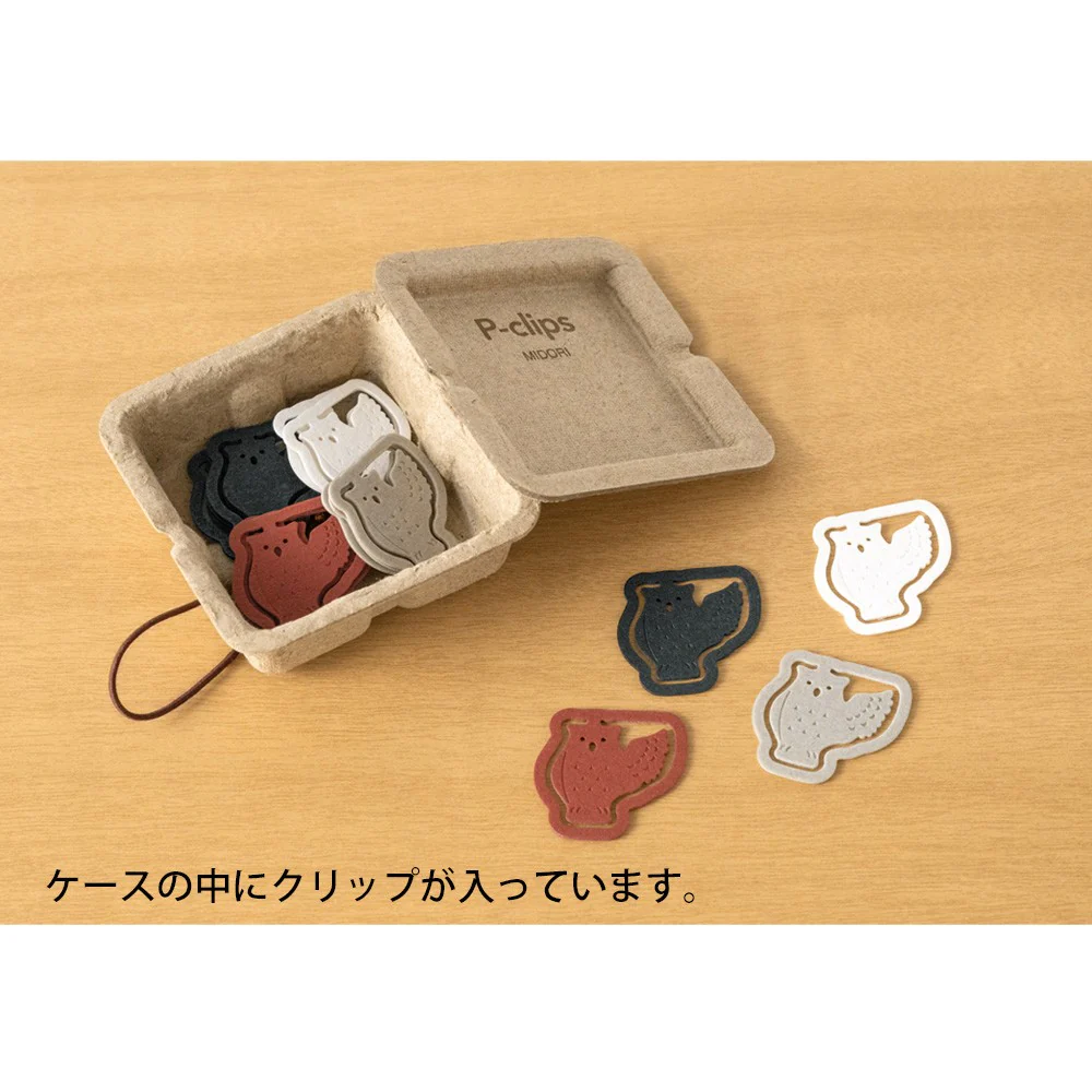 Spinacze do papieru Midori P-Clips | Sowa - Image 6
