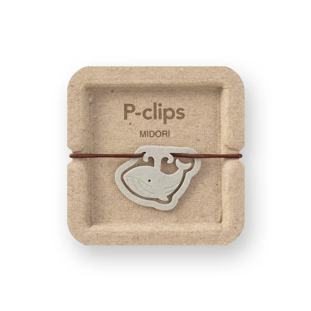 Spinacze do papieru Midori P-Clips | Wieloryb - Image 3