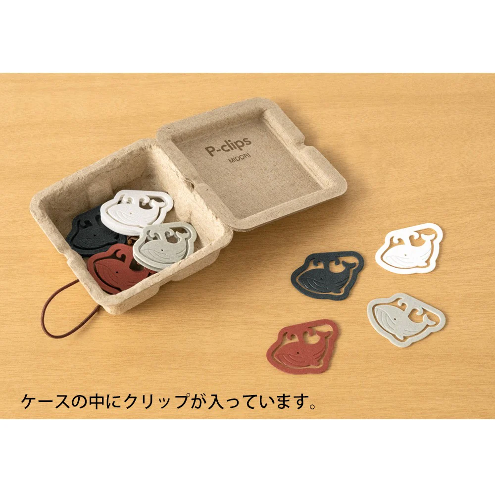 Spinacze do papieru Midori P-Clips | Wieloryb - Image 6
