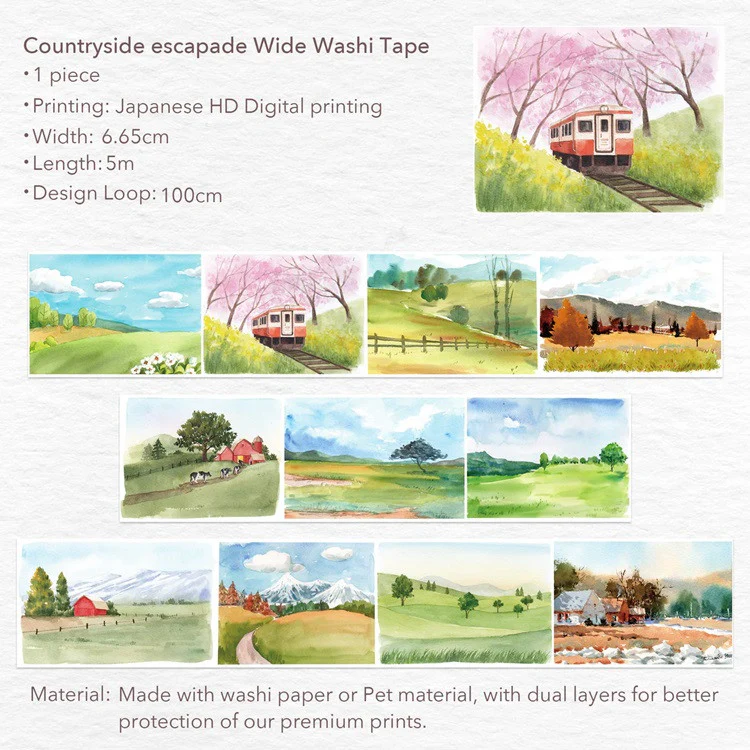 Taśma Washi | Wiejska wycieczka - Image 5