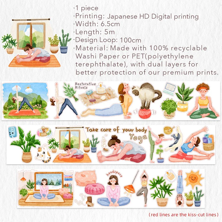 Taśma Washi Pre-Cut | Joga - Image 5