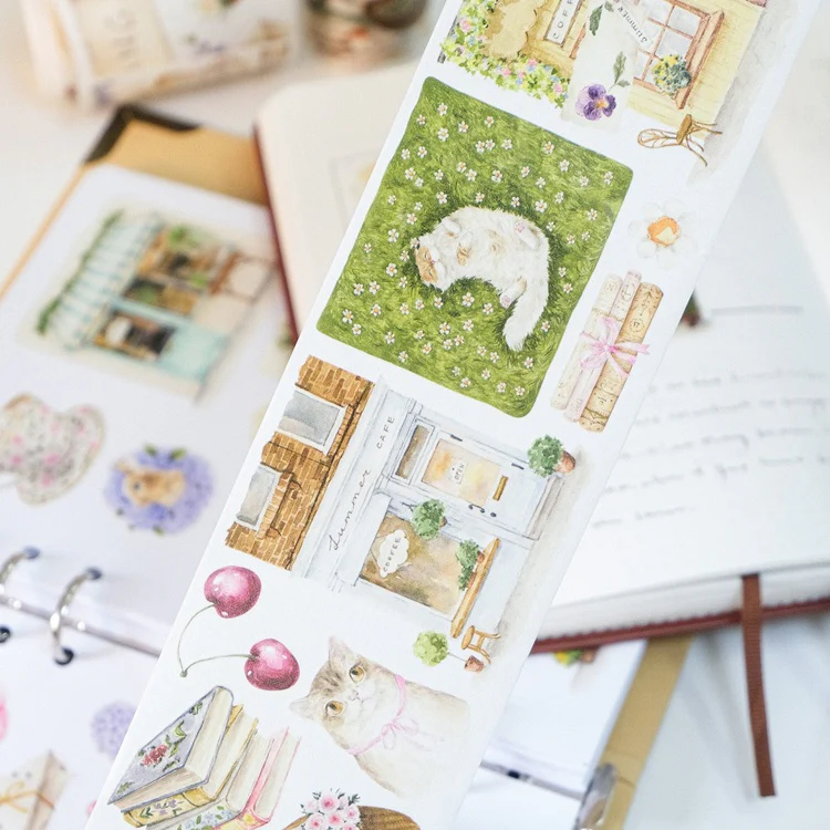 Taśma Washi Pre-Cut | Kawiarnie latem - Image 3