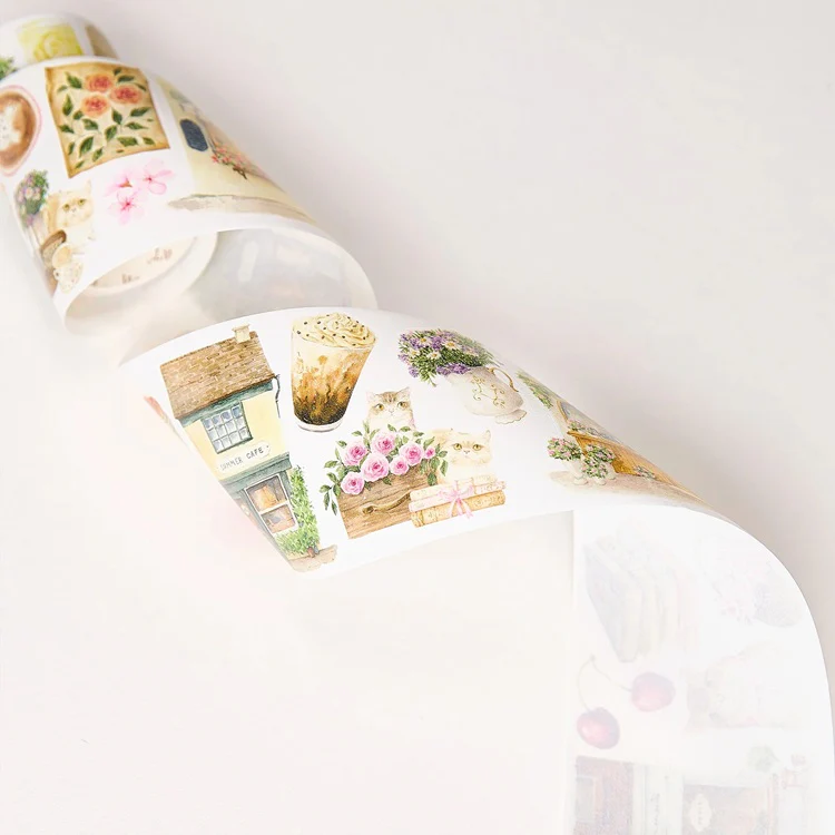 Taśma Washi Pre-Cut | Kawiarnie latem - Image 6