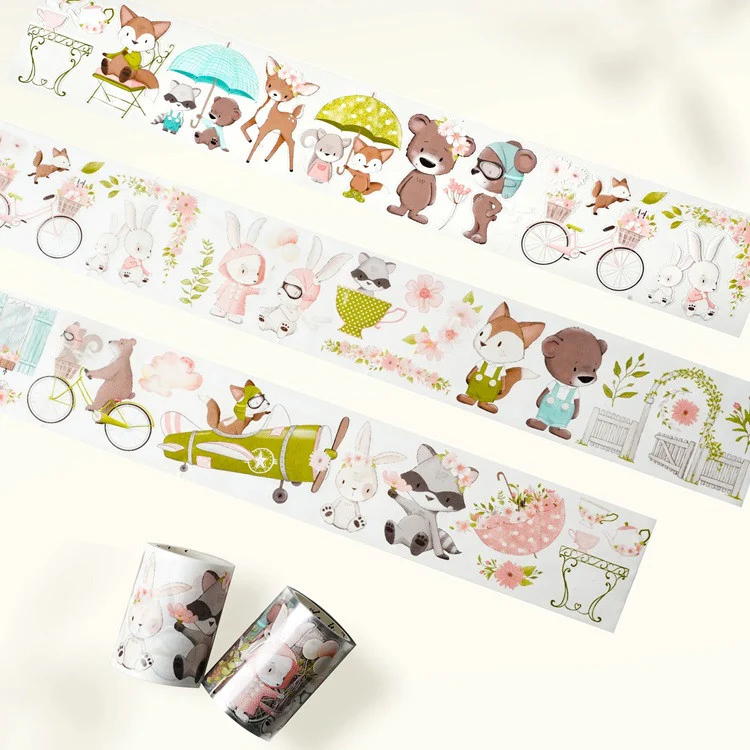 Taśma Washi Pre-Cut | Leśne zwierzęta