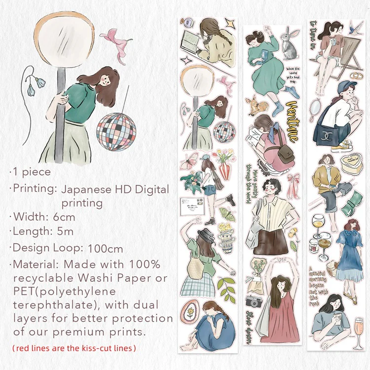 Taśma Washi Pre-Cut | Listy do siebie samej - Image 6