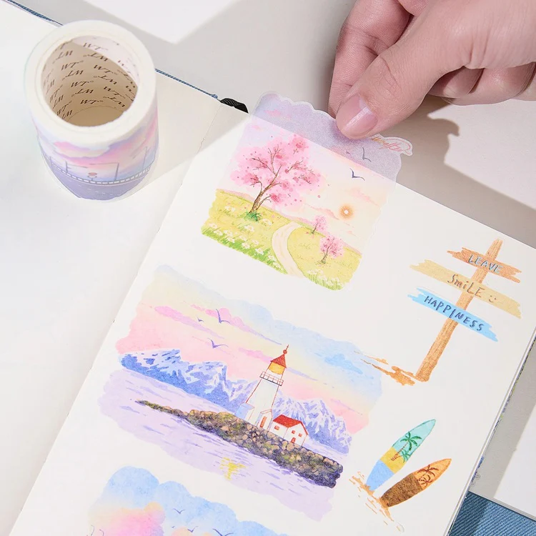 Taśma Washi Pre-Cut | Mgliste krajobrazy - Image 3