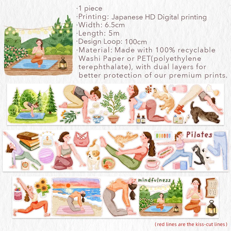 Taśma Washi Pre-Cut | Mindfulness - Image 6