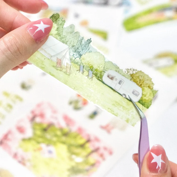 Taśma Washi Pre-Cut | Wiosenna wycieczka - Image 3