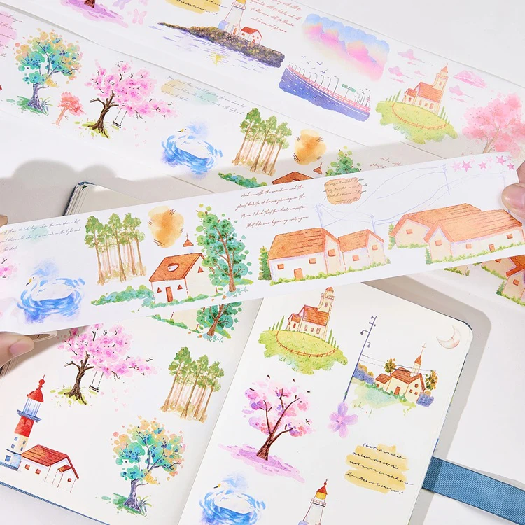 Taśma Washi Pre-Cut | Wiosenne krajobrazy - Image 2