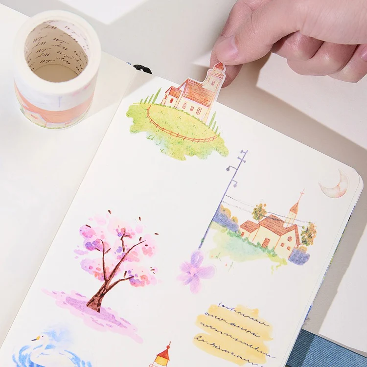 Taśma Washi Pre-Cut | Wiosenne krajobrazy - Image 3