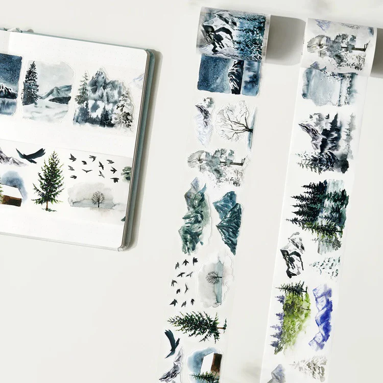 Taśma Washi Pre-Cut | Zimowy krajobraz - Image 4