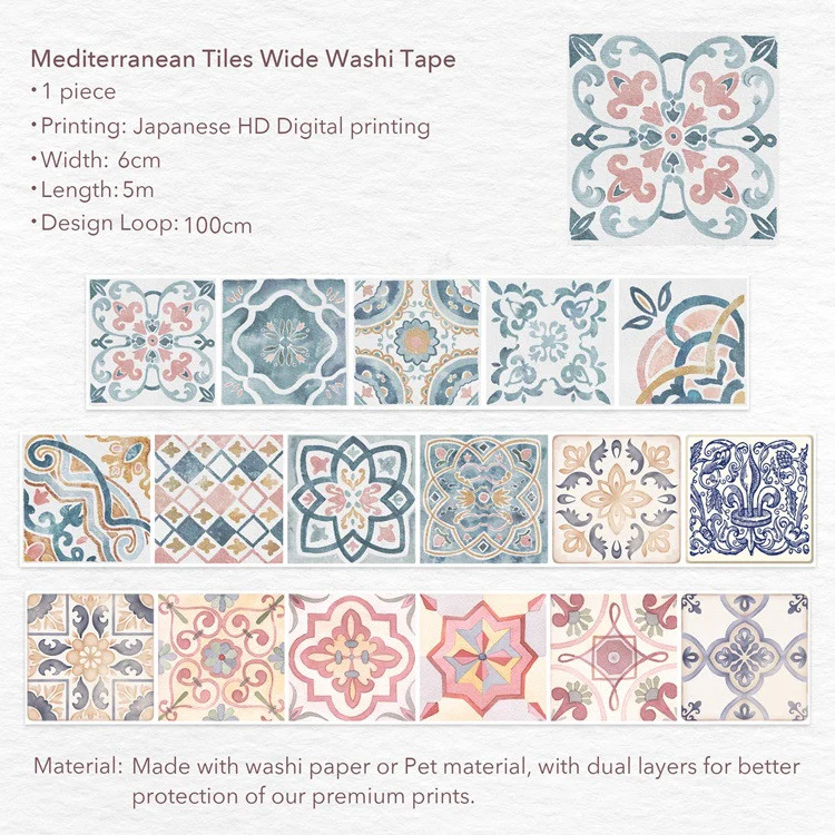 Taśma Washi | Śródziemnomorska mozaika - Image 7