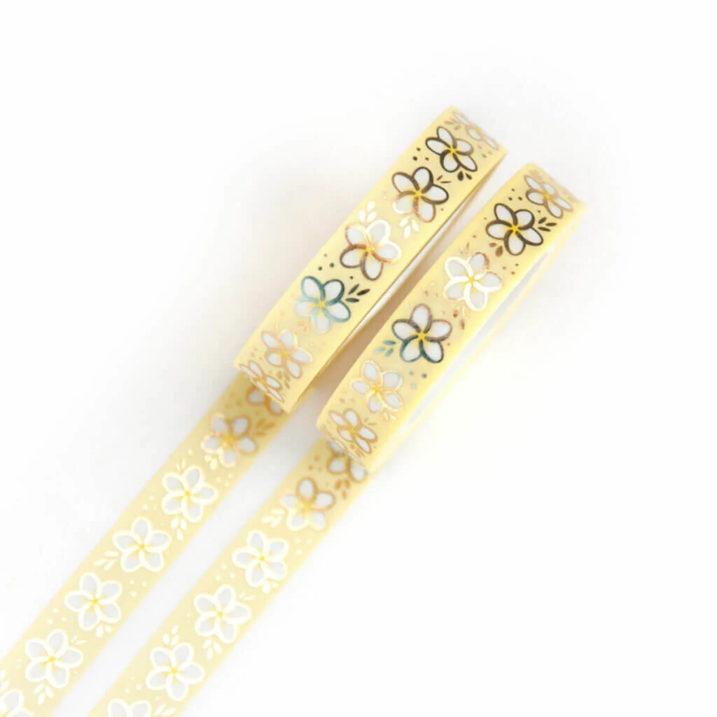 Taśma washi Willwa | Kwiaty Plumerii - Image 3