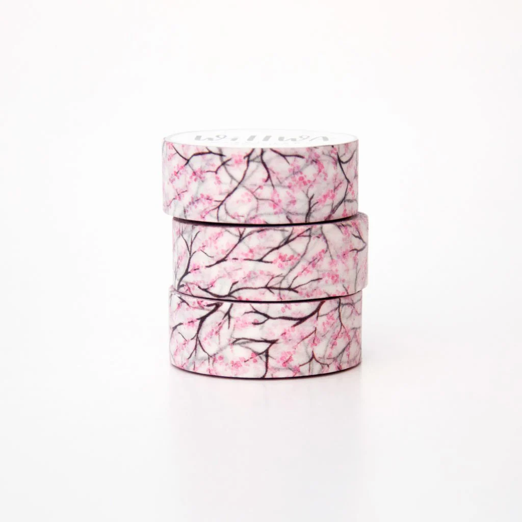 Taśma washi Willwa | Kwiaty wiśni - Image 3