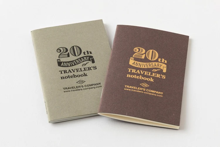 Traveler's Notebook Edycja Limitowana Card size | 20th Anniversary | Brązowy - Image 10