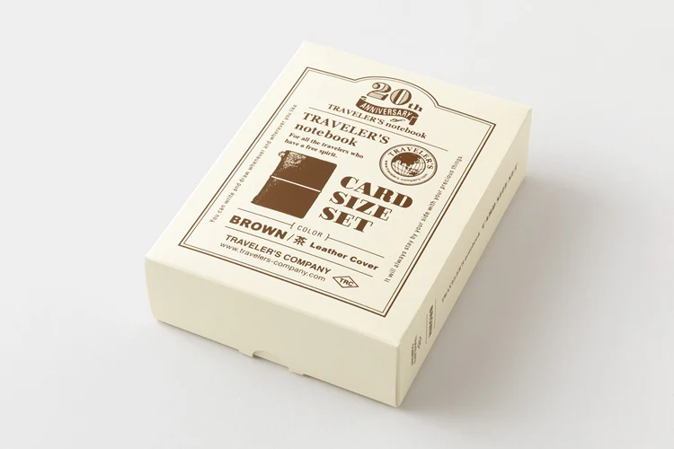 Traveler's Notebook Edycja Limitowana Card size | 20th Anniversary | Brązowy - Image 22