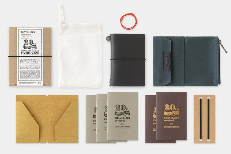 Traveler's Notebook Edycja Limitowana Card size | 20th Anniversary | Czarny - Image 2