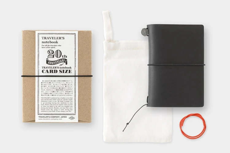 Traveler's Notebook Edycja Limitowana Card size | 20th Anniversary | Czarny - Image 3