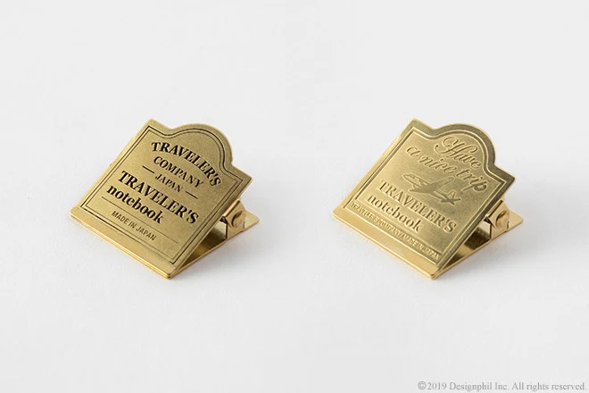 TRC BRASS Traveler's Notebook Clips 030 | Logo - Image 2