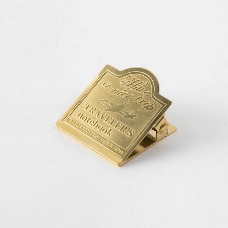 TRC BRASS Traveler's Notebook Clips 030 | Samolot - Image 2