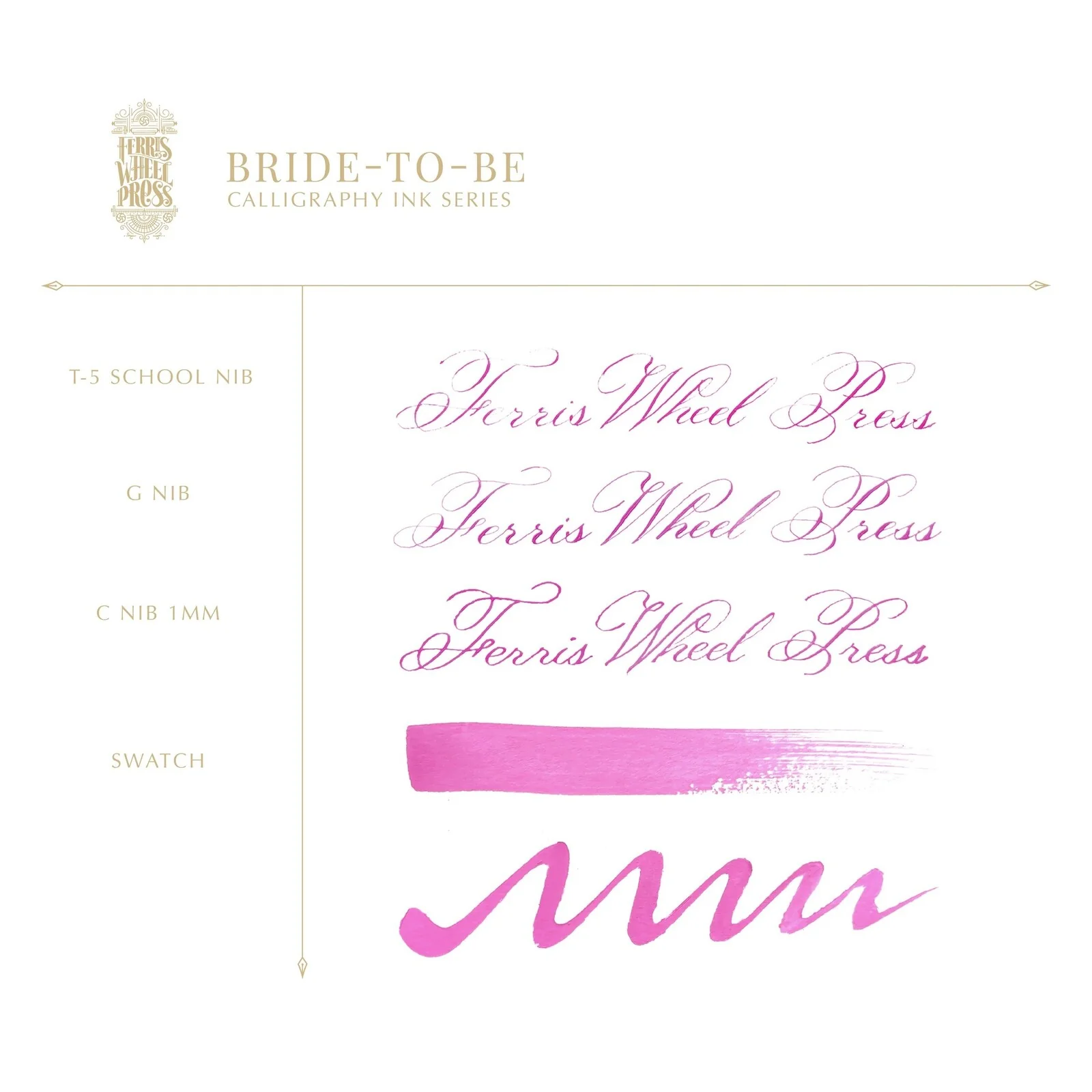 Tusz  do kaligrafii Ferris Wheel Press | Fanciful Events: Bride To Be 28ml - Image 3