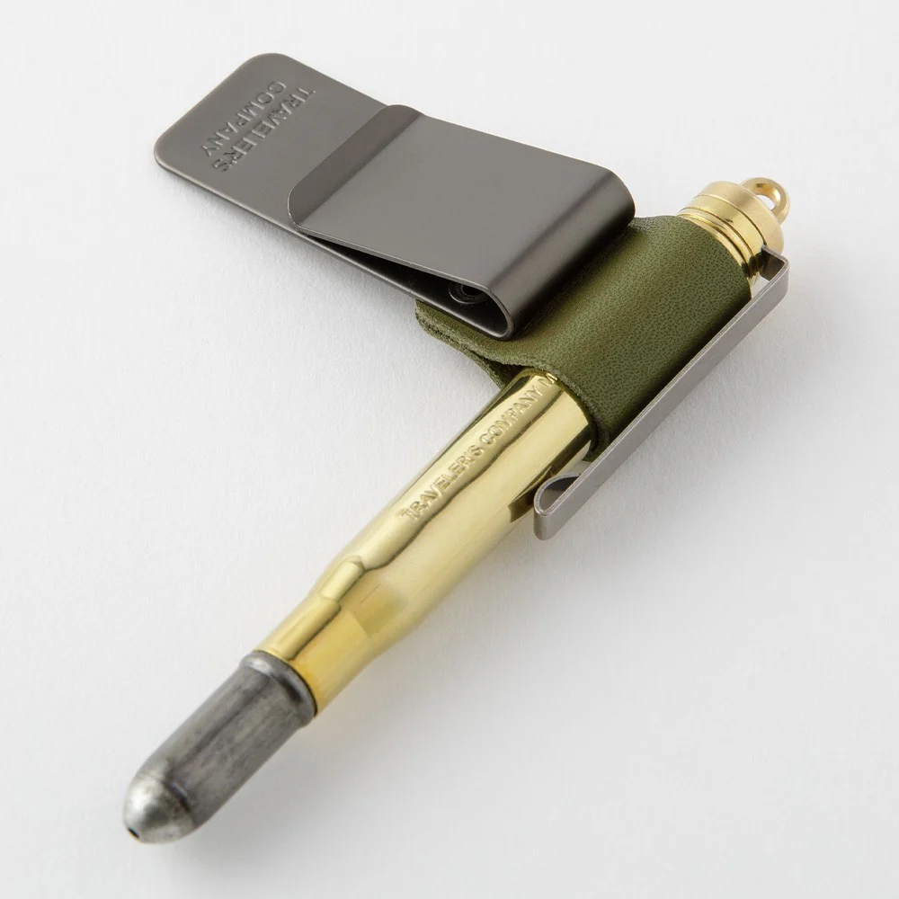 Wkład do Traveler's Notebook 016 | Uchwyt na długopis | Oliwkowy - Image 4