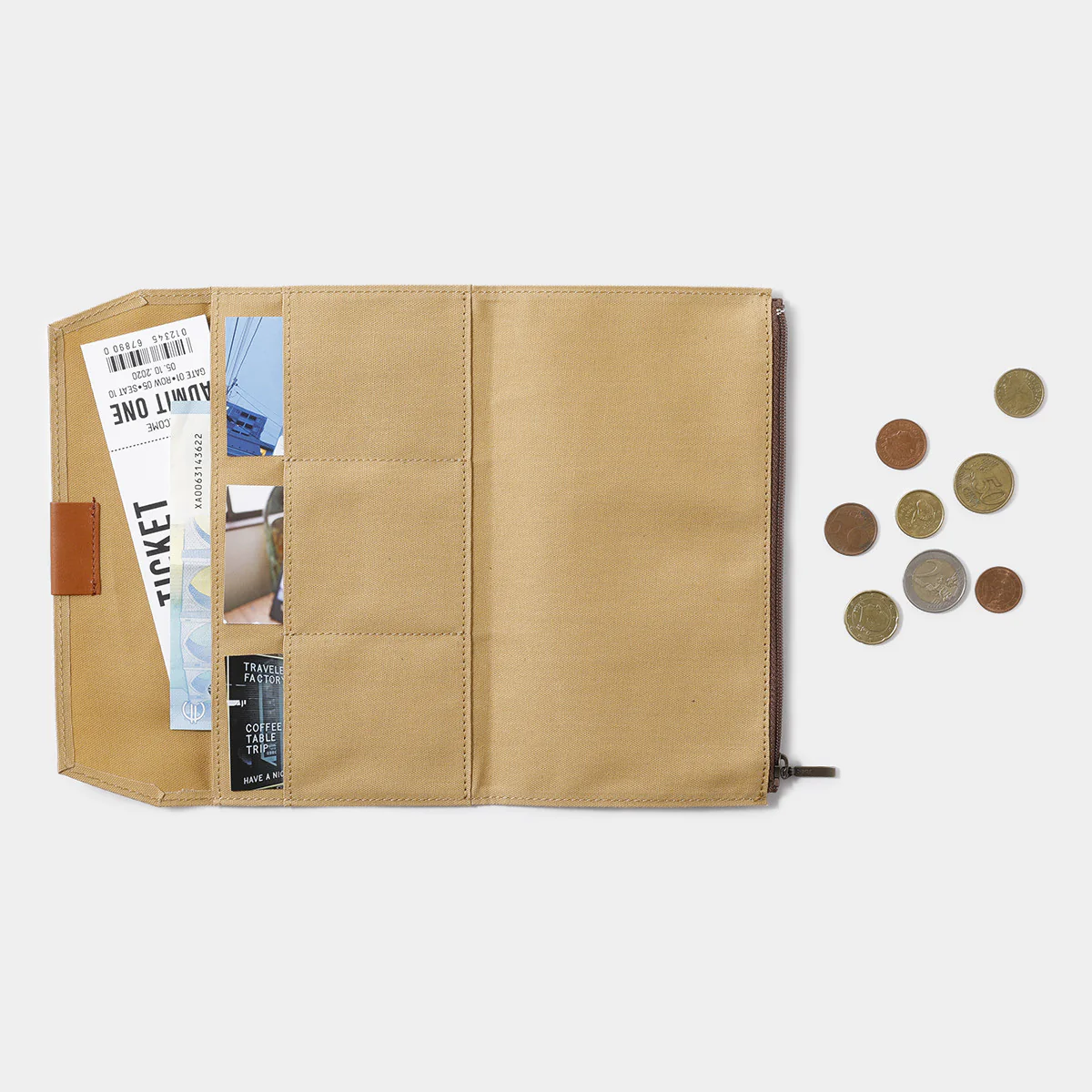 Wkład do Traveler's Notebook Kieszonka na Zamek | Beżowa - Image 9