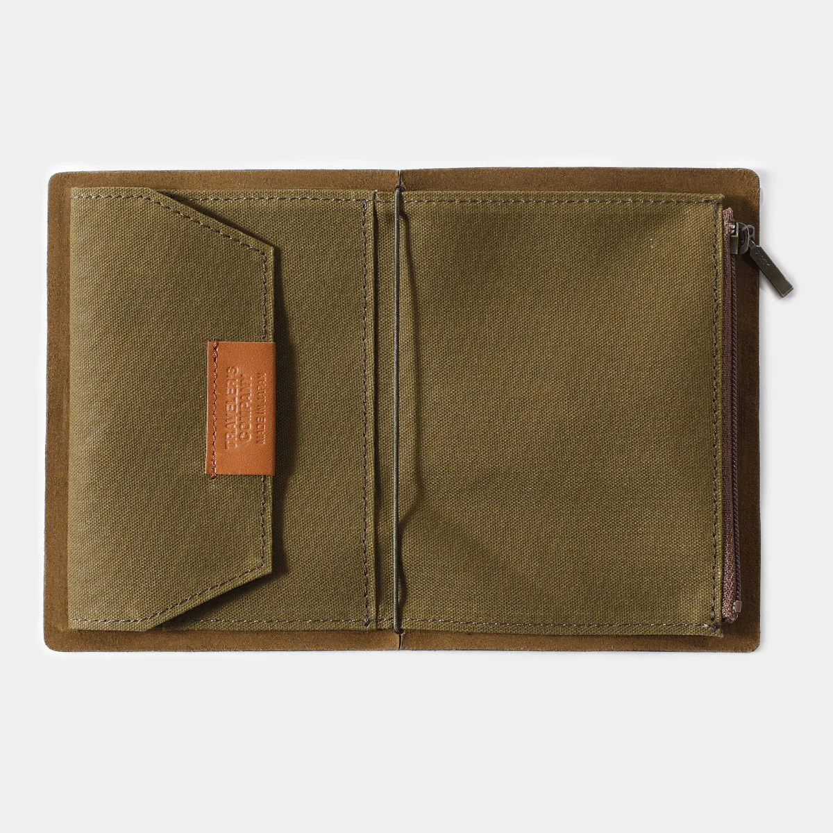 Wkład do Traveler's Notebook Passport Size Kieszonka na Zamek | Oliwkowa - Image 6