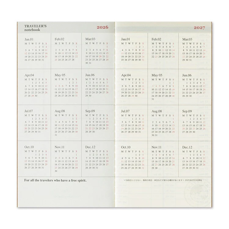 Wkład do Traveler's Noteboook 2026 | Tygodniowy wertykalny - Image 4