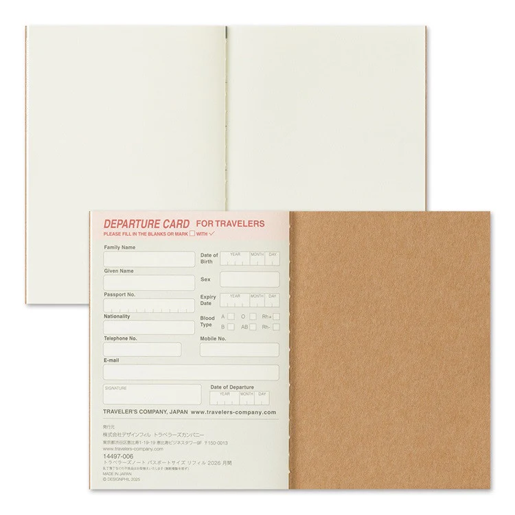 Wkład do Traveler's Noteboook Passport Size 2026 | Miesięczny - Image 7