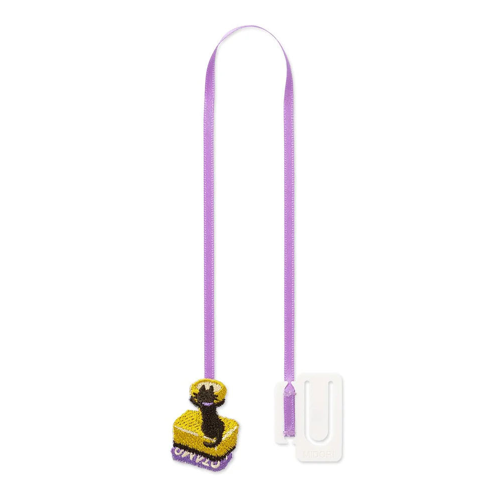 Zakładka haftowana Midori Bookmarker Clip | Kot - Image 2