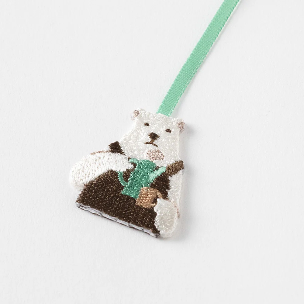 Zakładka haftowana Midori Bookmarker Clip | Miś - Image 3