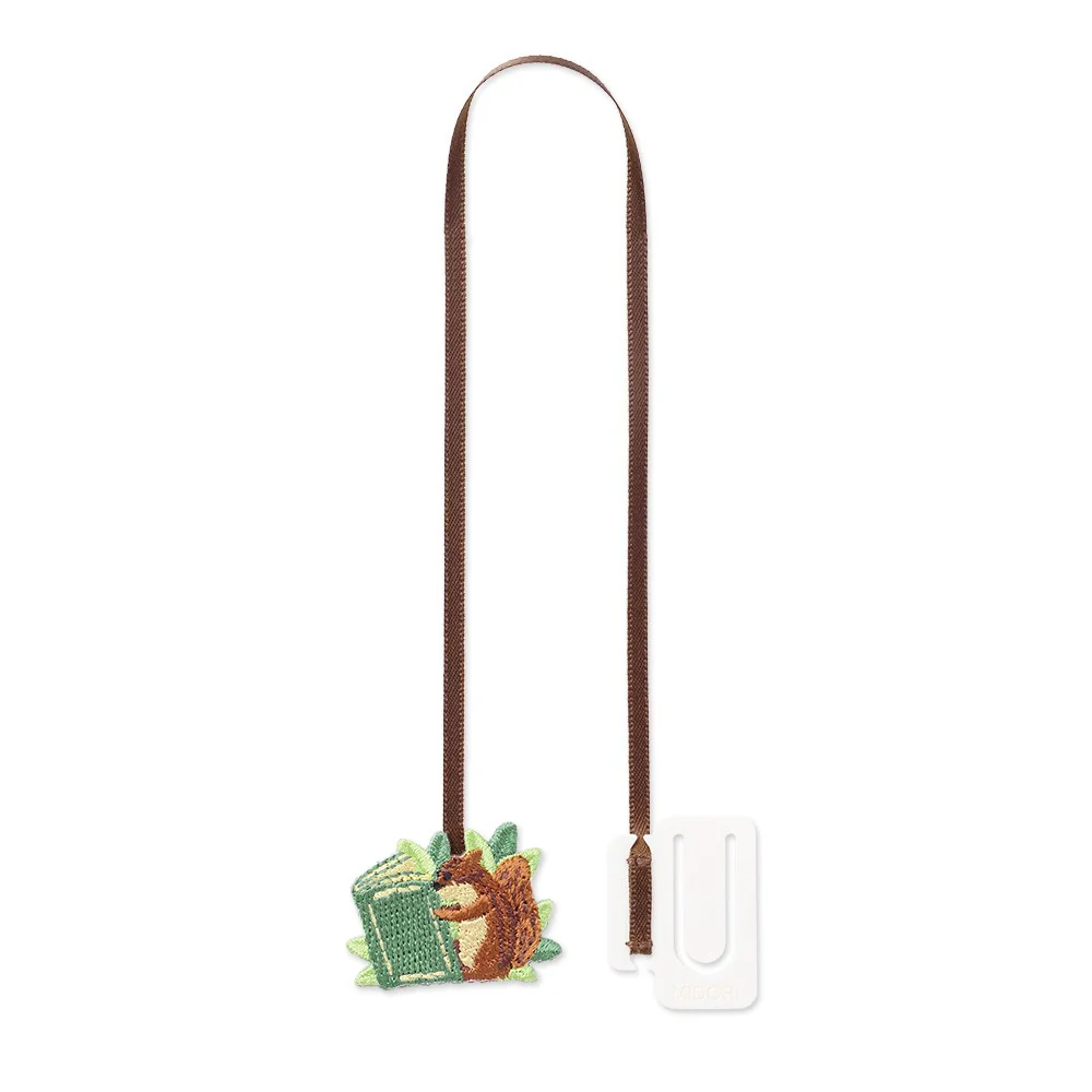 Zakładka haftowana Midori Bookmarker Clip | Wiewiórka - Image 2