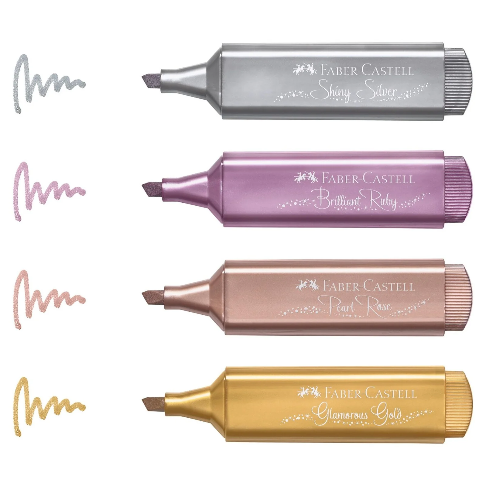 Zakreślacze Faber-Castell Metallic Effects 4 sztuki - Image 2