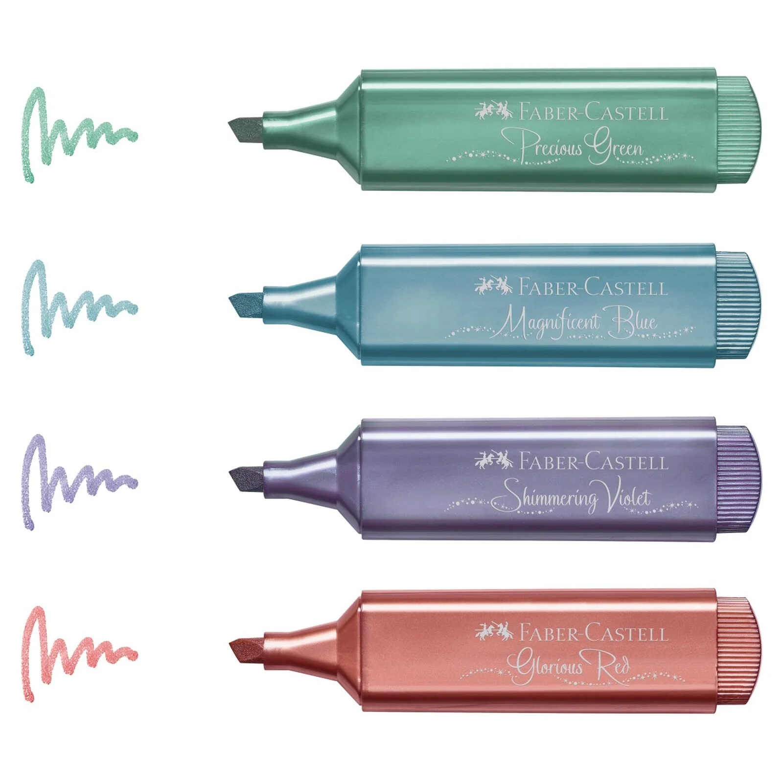 Zakreślacze Faber-Castell Metallic Effects 4 sztuki - Image 4