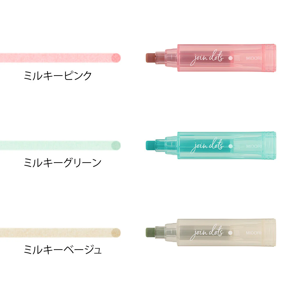 Zakreślacze Midori Connecting Pen Join Dots | Milky - Image 4