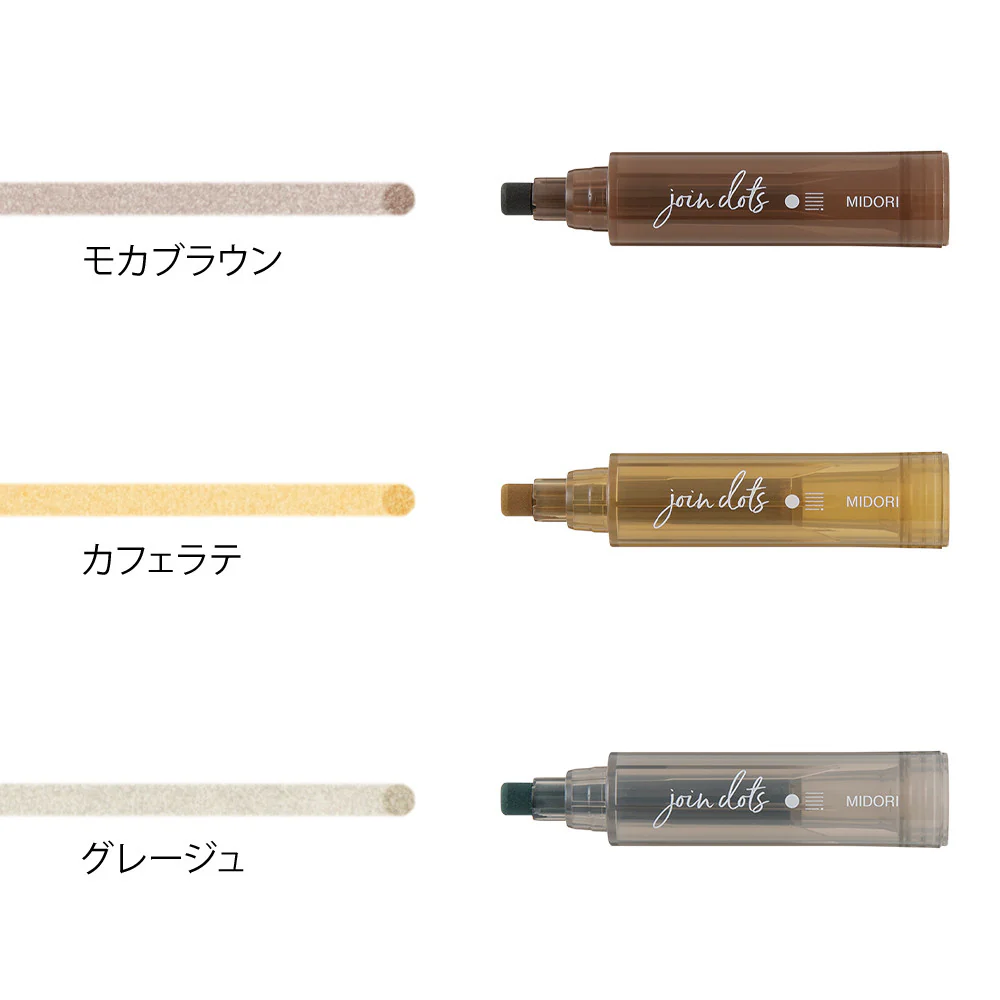 Zakreślacze Midori Connecting Pen Join Dots | Mocha - Image 5
