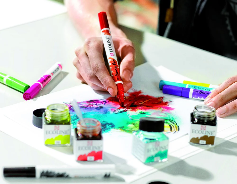 Zestaw brush penów Talens Ecoline 15 sztuk - Image 3
