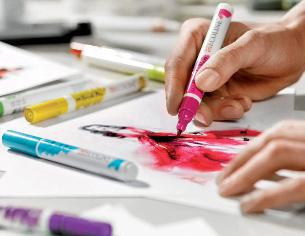 Zestaw brush penów Talens Ecoline 15 sztuk - Image 4