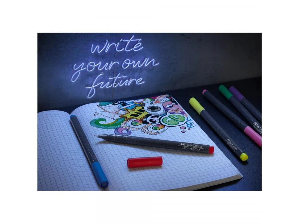 Zestaw cienkopisów Grip Finepen - Faber-Castell - 5 kolorów - Image 2