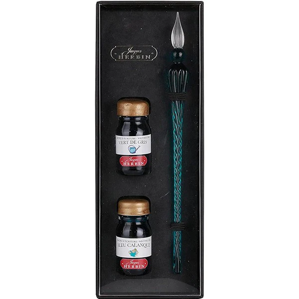 Zestaw do kaligrafii J. Herbin | Turkusowy