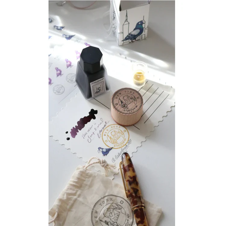 Zestaw Esterbrook Atrament + Stempel | Pigeon Poop - Image 4