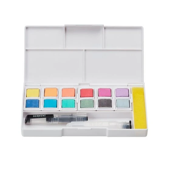 Zestaw farb Derwent Pastel Shades Paint Pan Set 12 kolorów - Image 5